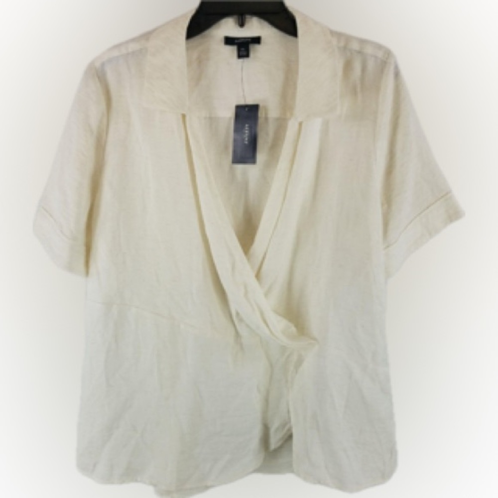 Alfani Women Soft White Deco Breeze Vneck